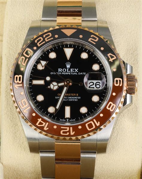 rolex gmt rose gold two tone|rolex gmt 2 half gold.